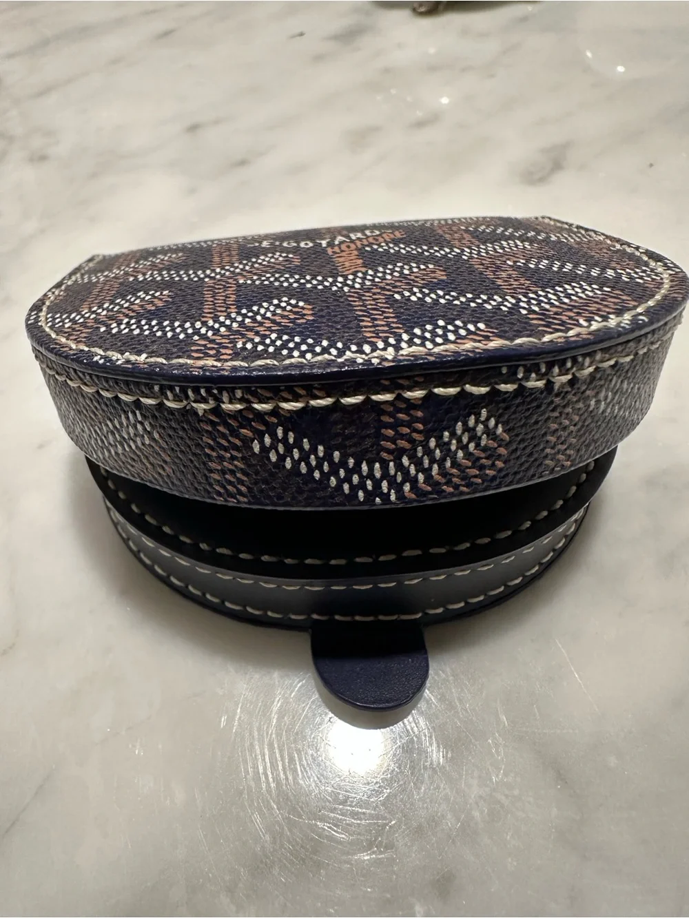 Goyard Raspail Coin Case Black Goyardine Canvas Wallet Pouch Made in France